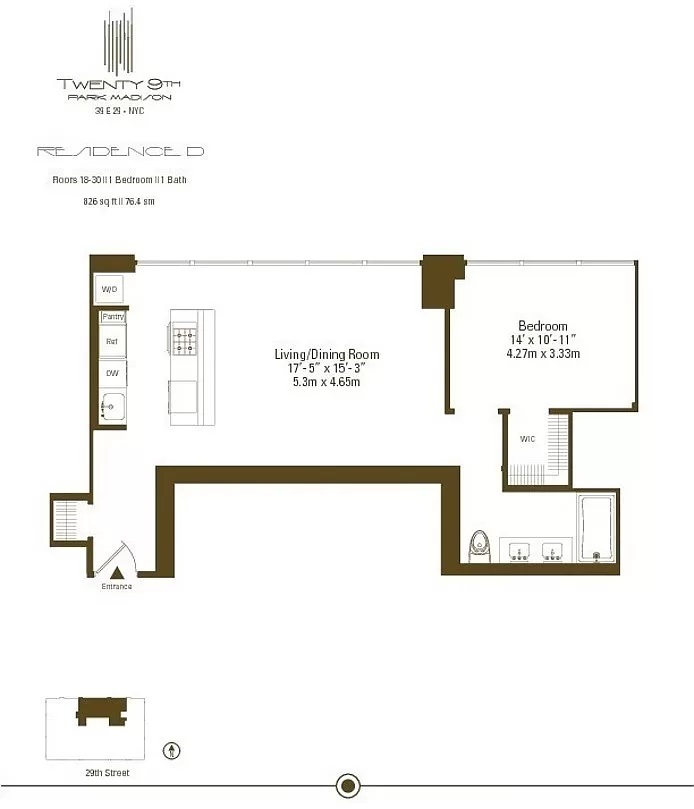 Floorplan for 39 East 29th Street, 24D