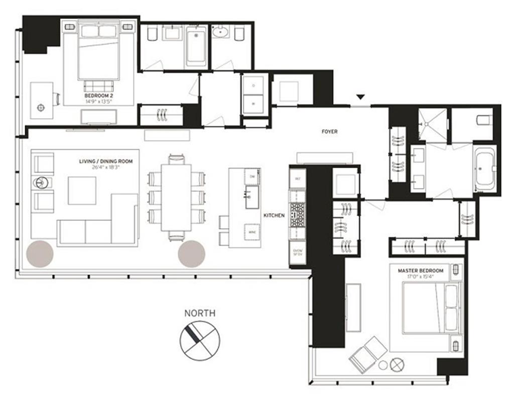 Floorplan for 157 West 57th Street, 36-C