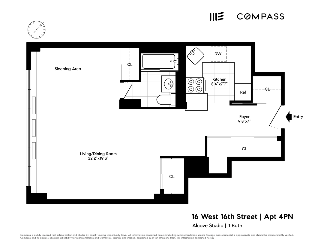 Floorplan for 16 West 16th Street, 4PN