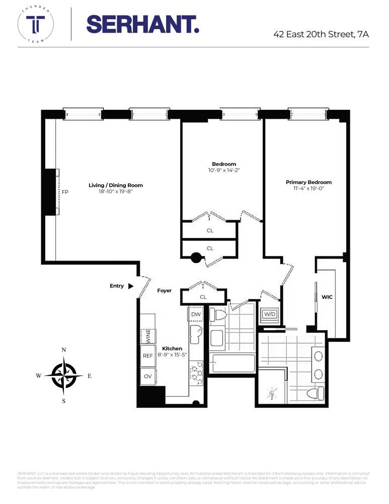 Floorplan for 42 East 20th Street, 7A