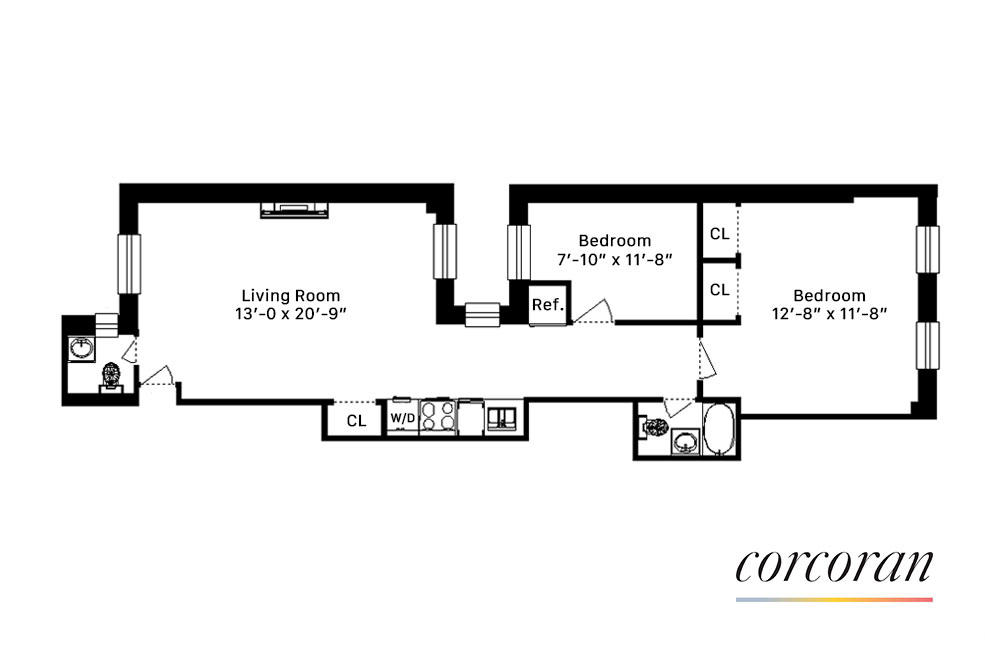 Floorplan for 206 East 124th Street, 3B