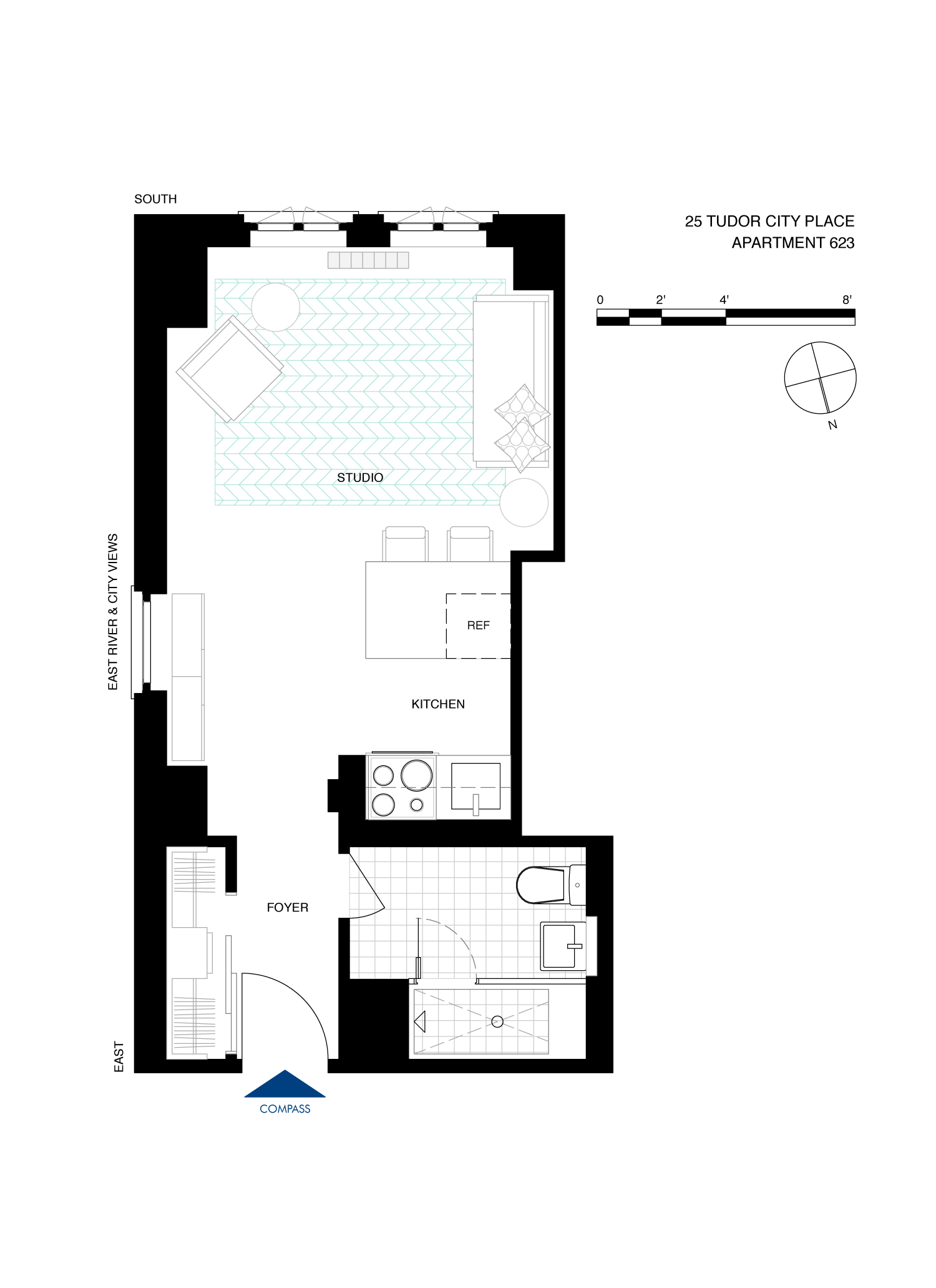 Floorplan for 25 Tudor City Place, 623