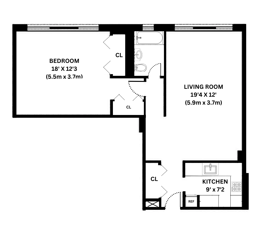 Floorplan for 222 East 80th Street, 4A