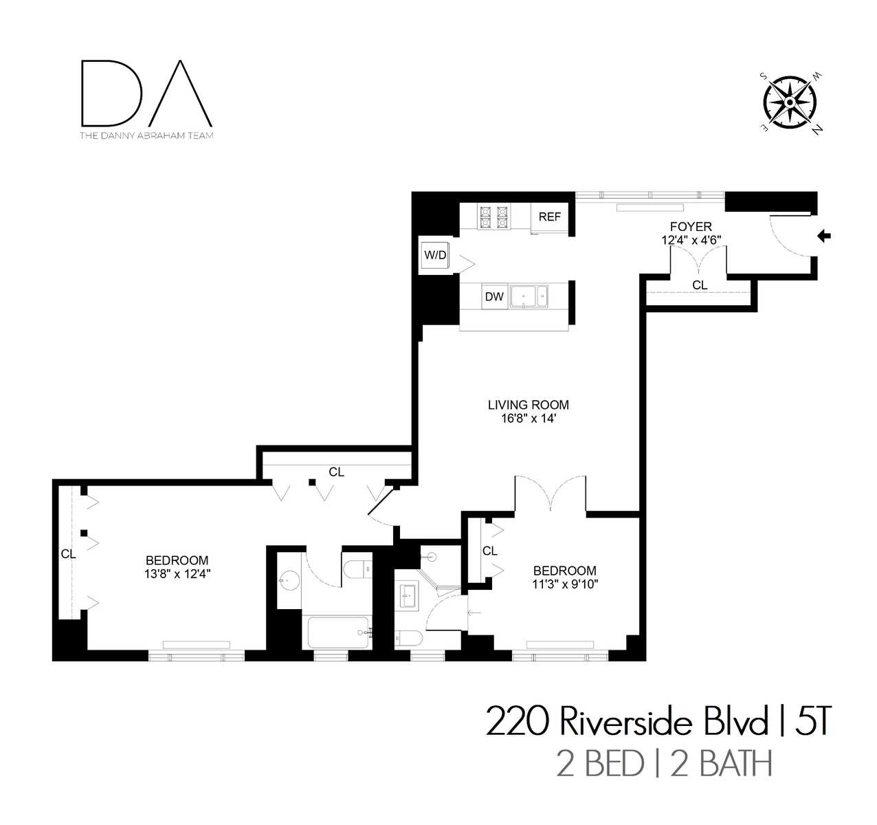 Floorplan for 220 Riverside Boulevard, 5-T