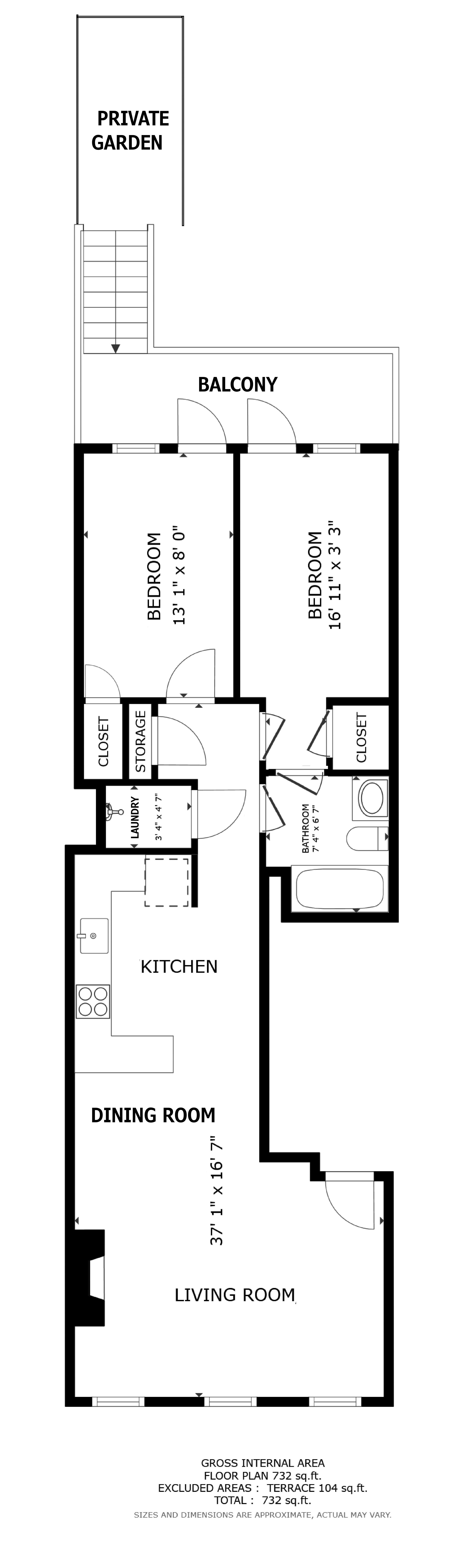 Floorplan for 583 Putnam Avenue, 2