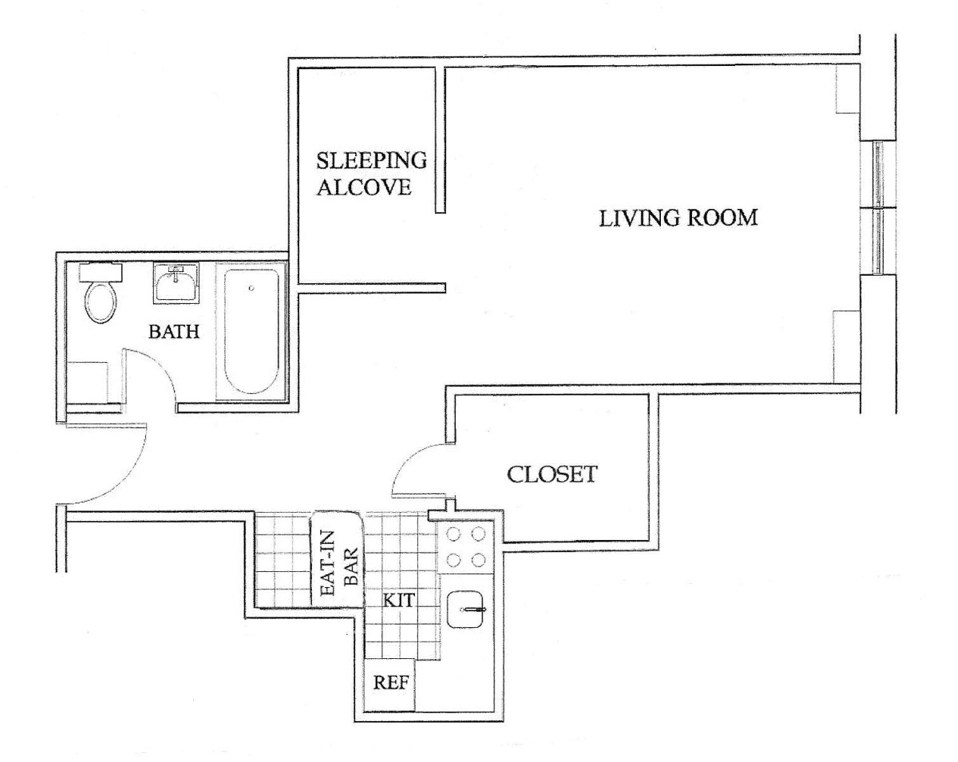 Floorplan for 235 West 102nd Street, 5C