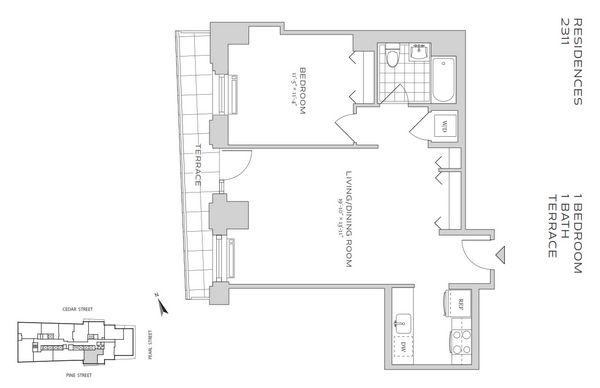 Floorplan for 70 Pine Street, 2311