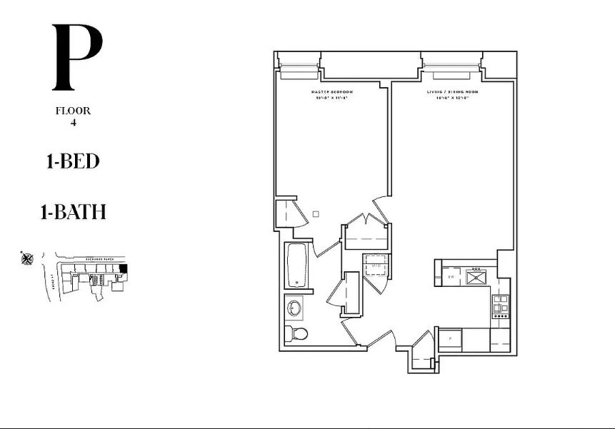 Floorplan for 25 Broad Street, 4P