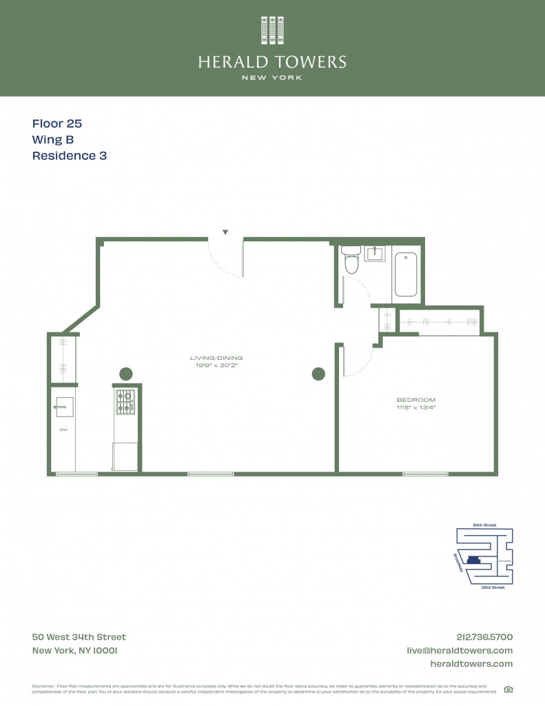 Floorplan for 50 West 34th Street, 25-B03