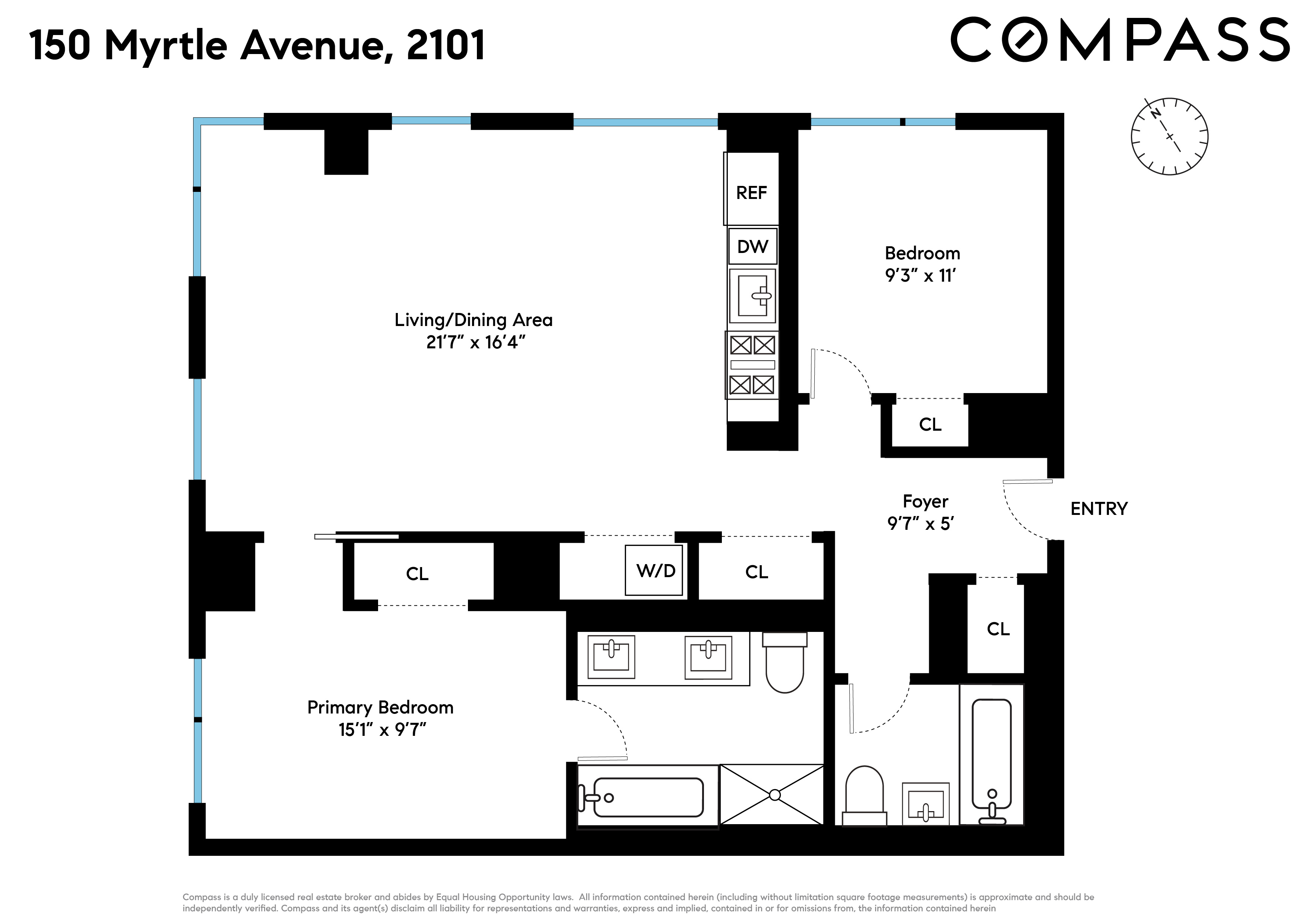 Floorplan for 150 Myrtle Avenue, 2101