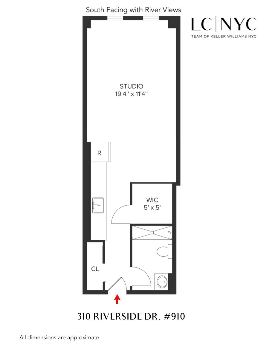 Floorplan for 310 Riverside Drive, 910