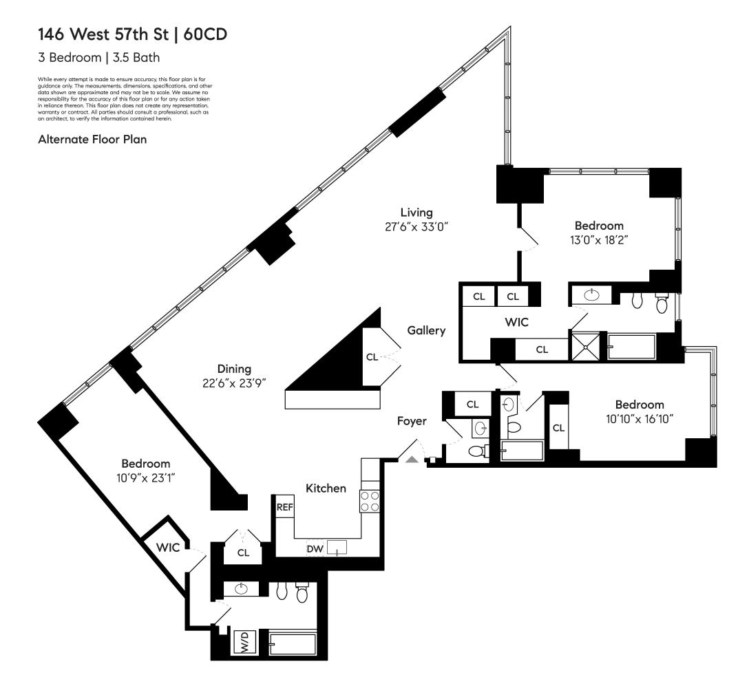 Floorplan for 146 West 57th Street, 60CD