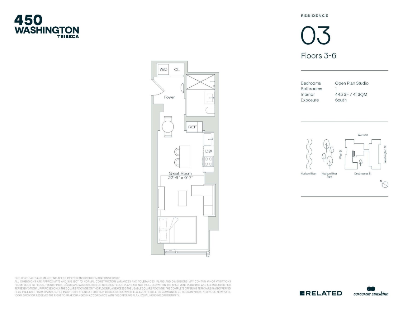 Floorplan for 450 Washington Street, 603