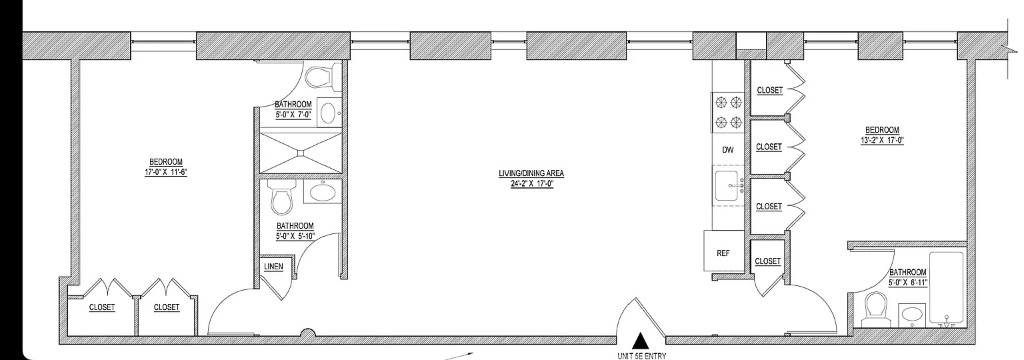 Floorplan for 202 Riverside Drive, 5E