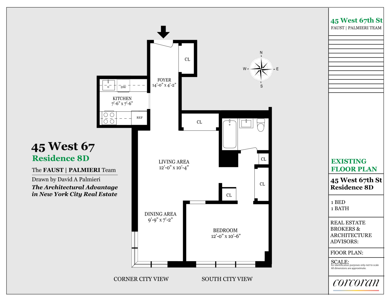 Floorplan for 45 West 67th Street, 8D