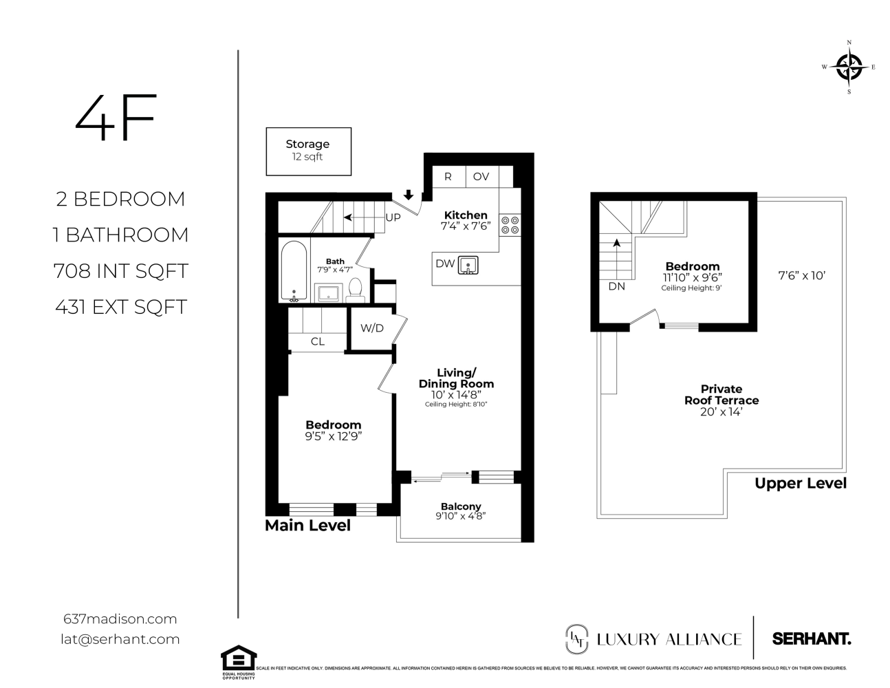 Floorplan for 637 Madison Street, 4F