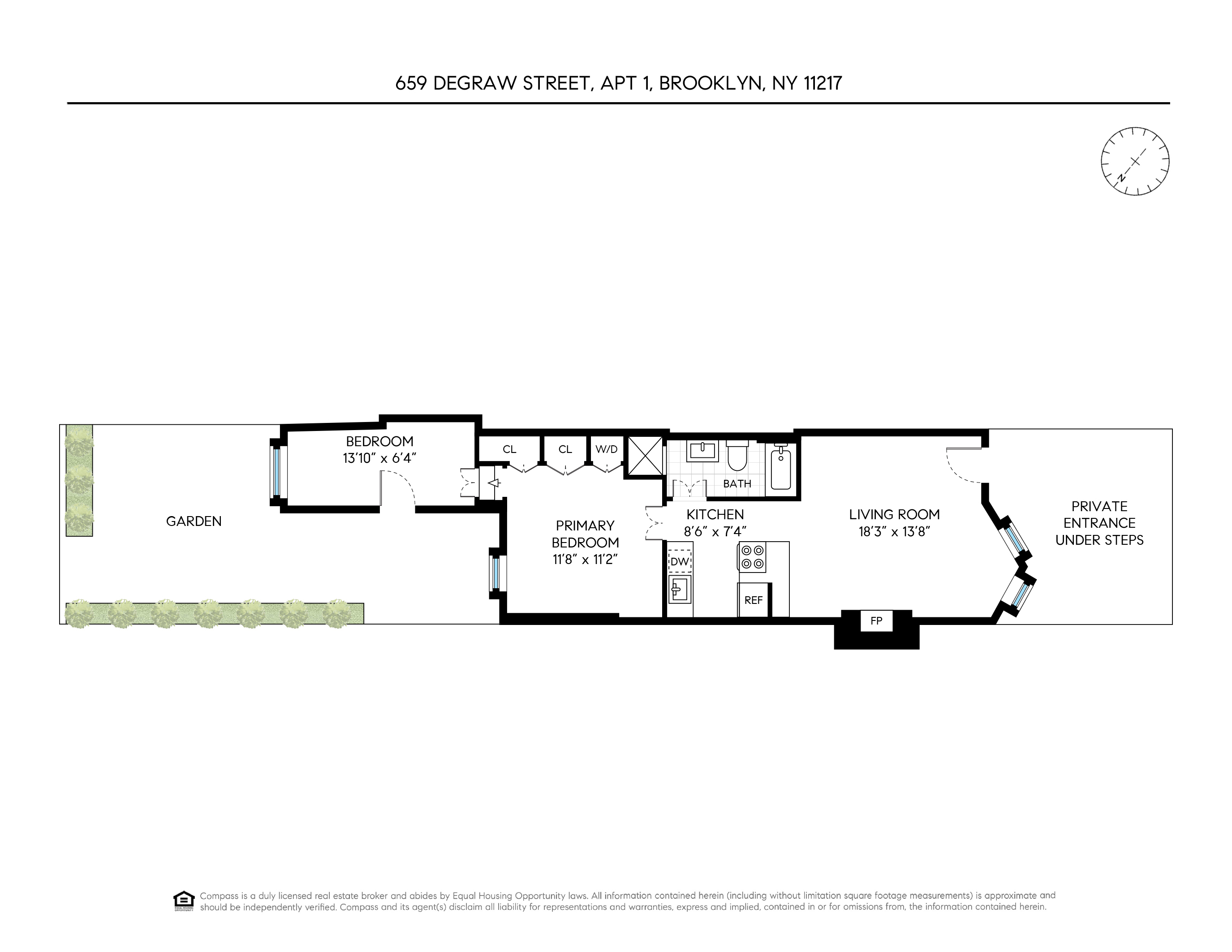 Floorplan for 659 Degraw Street, 1