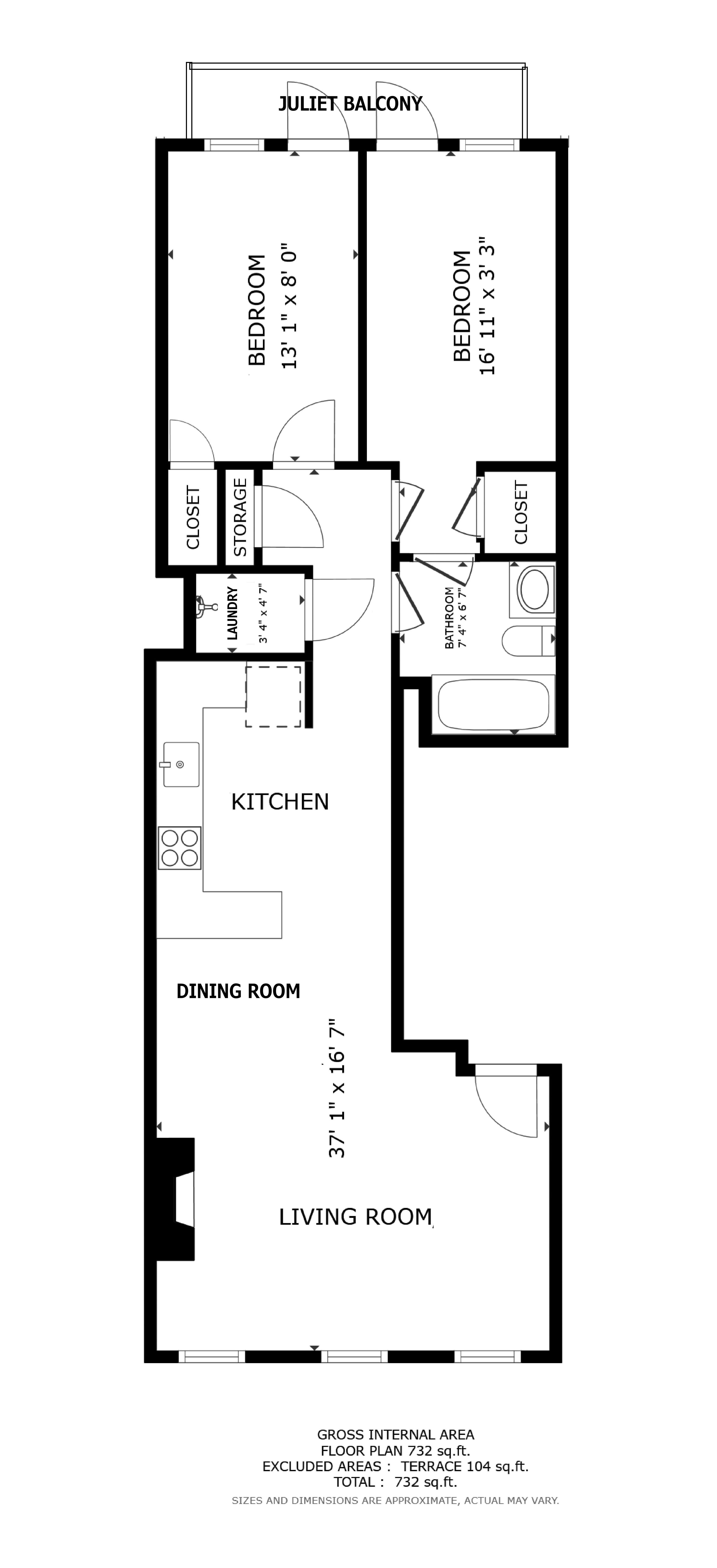 Floorplan for 583 Putnam Avenue, 3