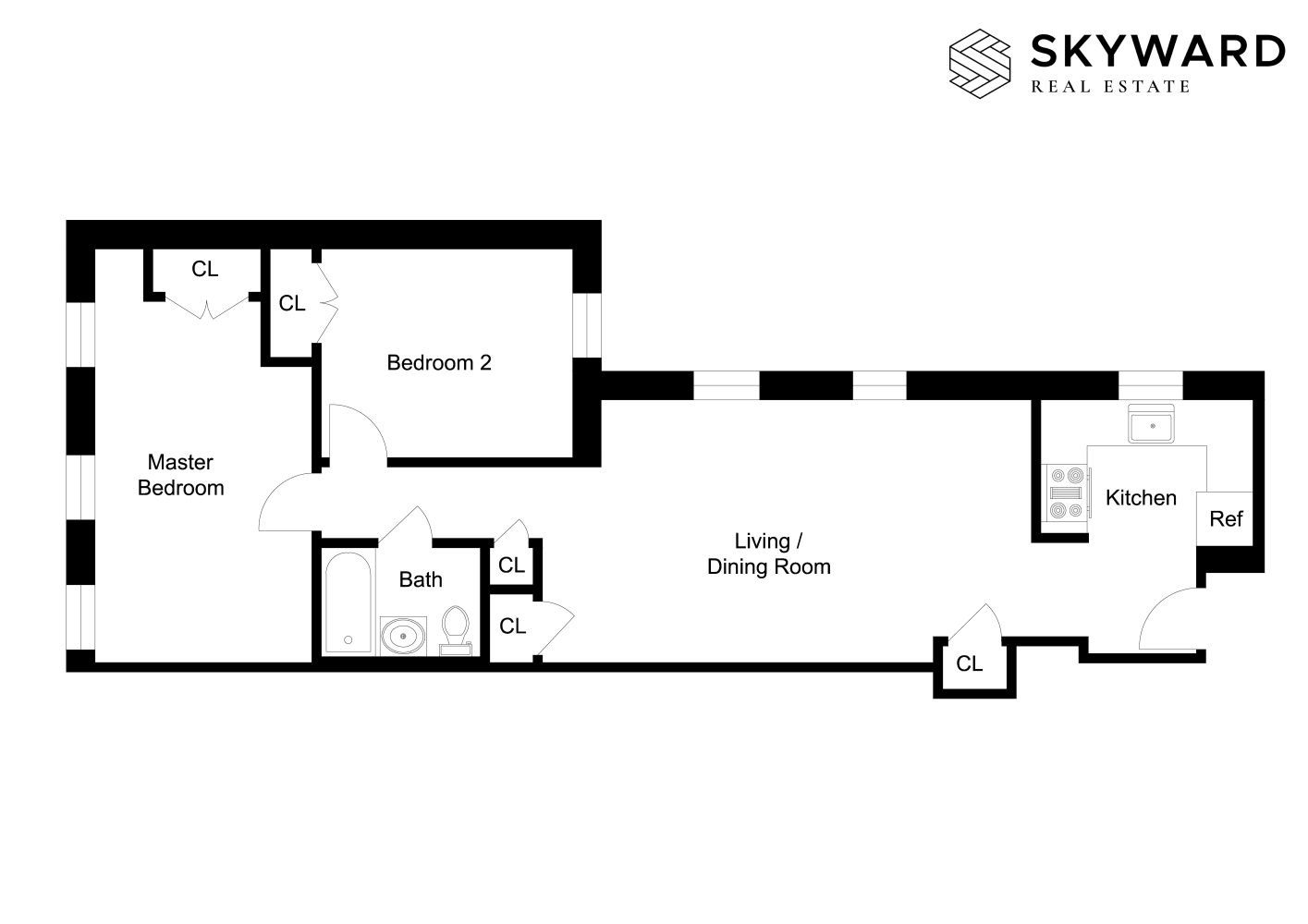 Floorplan for 2427 Adam Clayton Powell Jr Boulevard, 5A