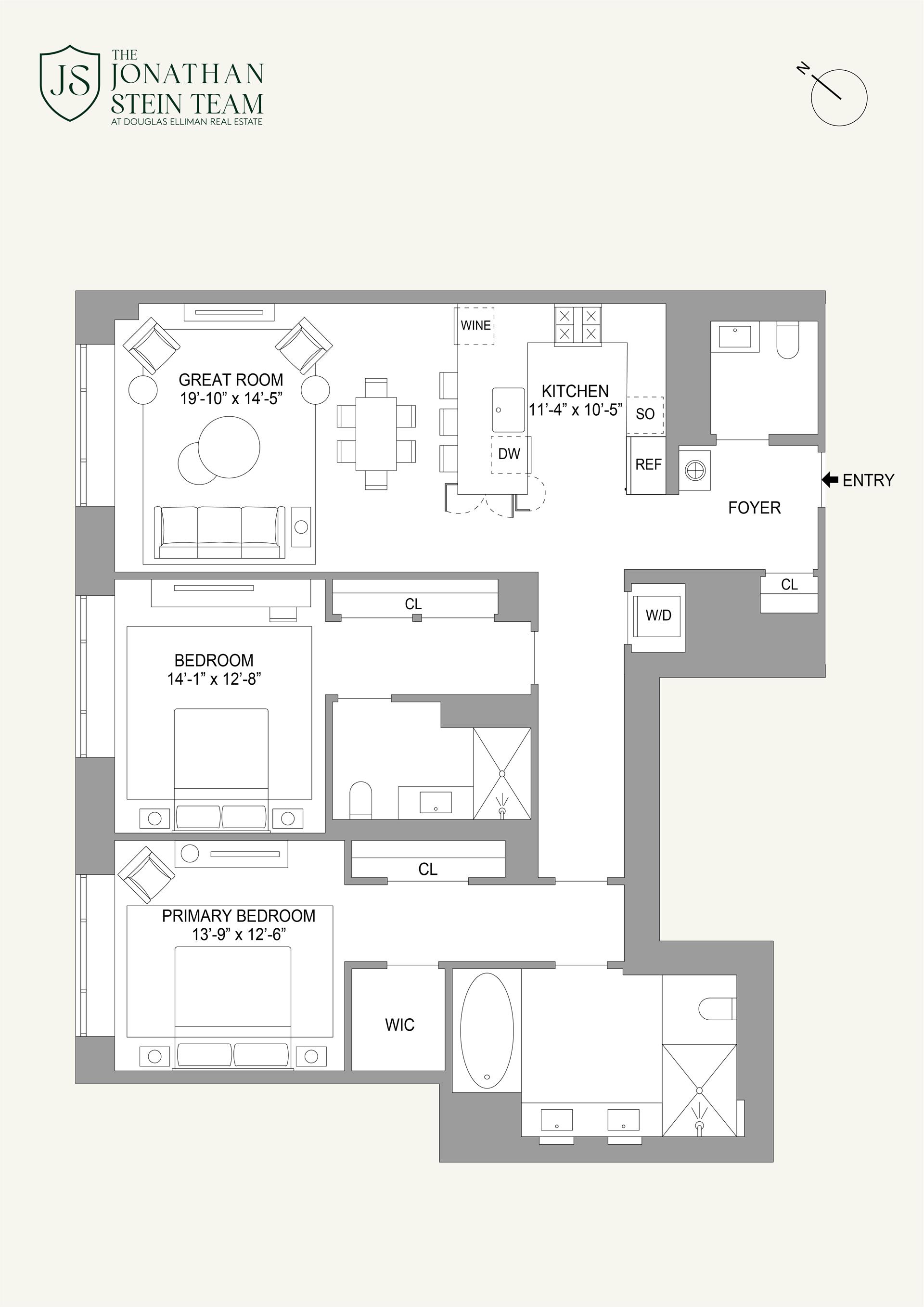 Floorplan for 555 West 22nd Street, 10CW