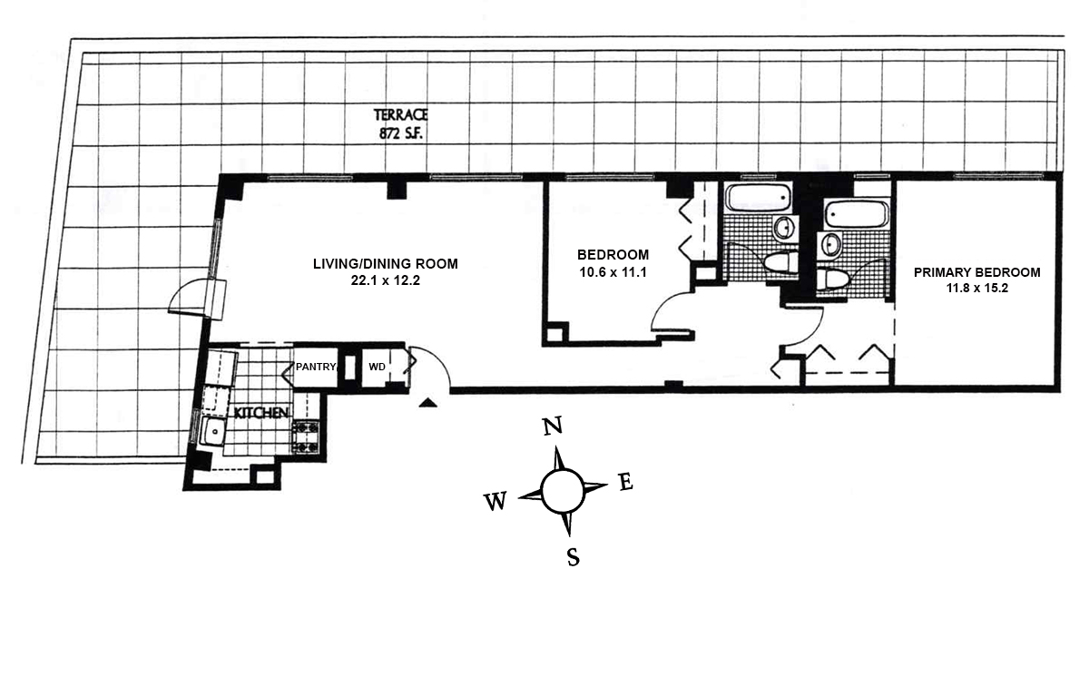 Floorplan for 300 West 145th Street, 7D