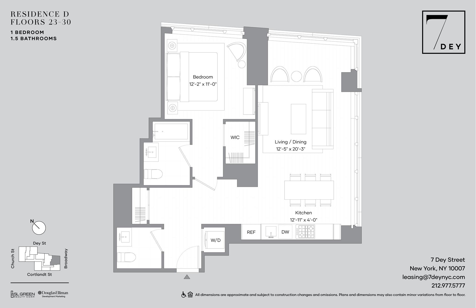 Floorplan for 7 Dey Street, 30D