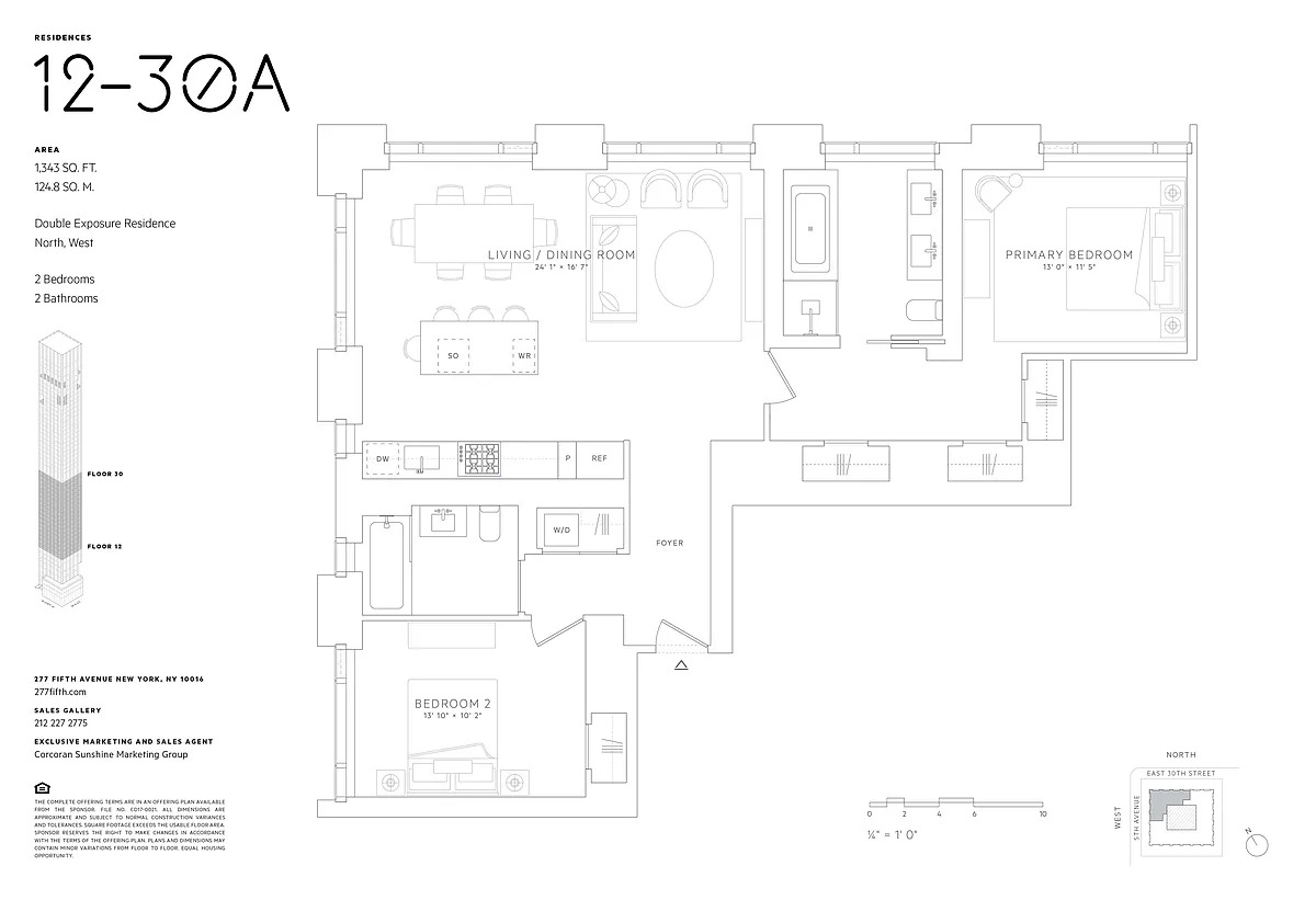 Floorplan for 277 5th Avenue, 17A