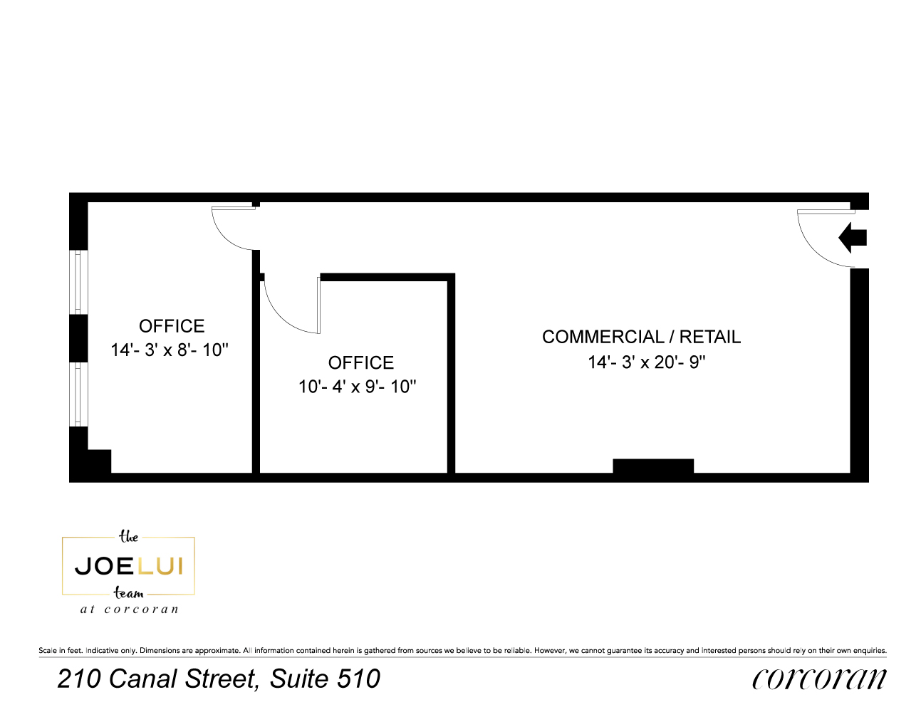 Floorplan for 210 Canal Street, 510