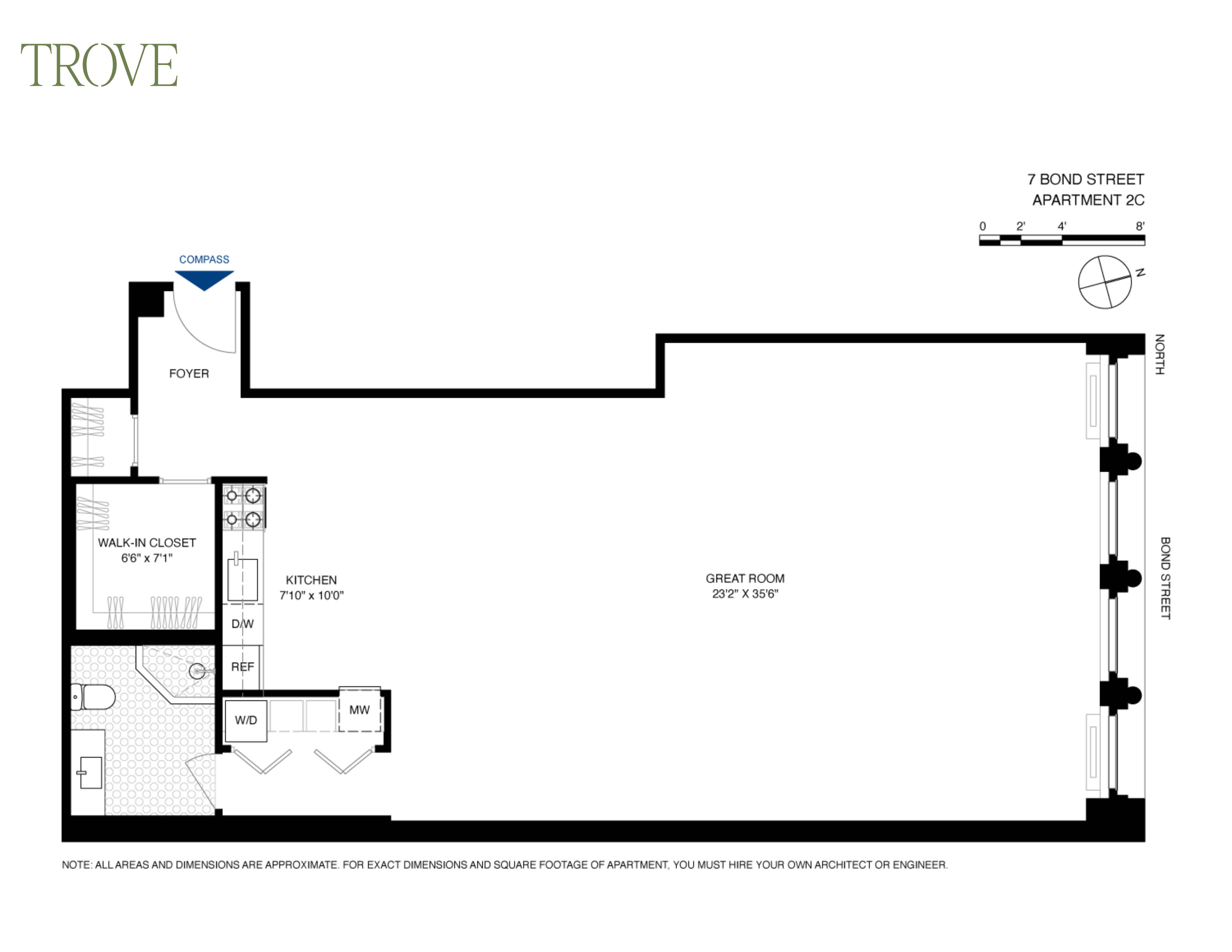 Floorplan for 7 Bond Street, 2C