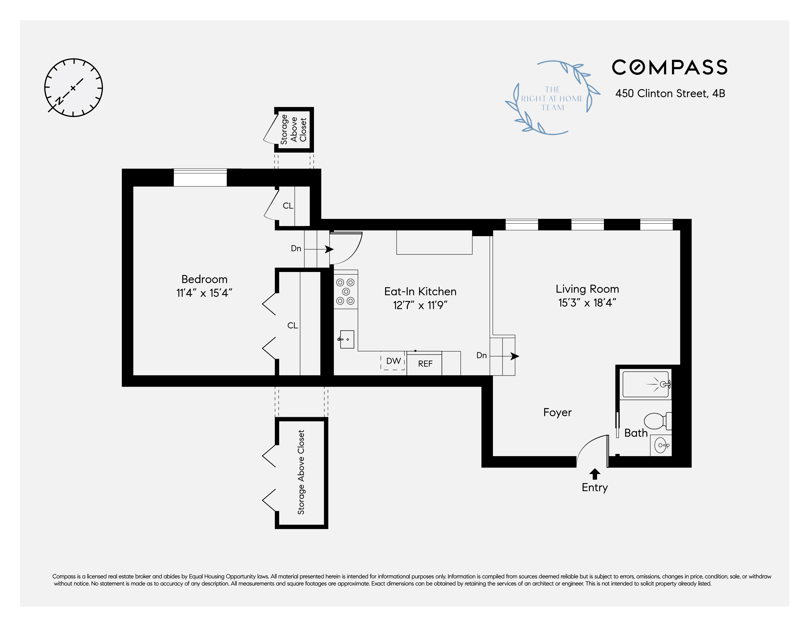 Floorplan for 450 Clinton Street, 4B