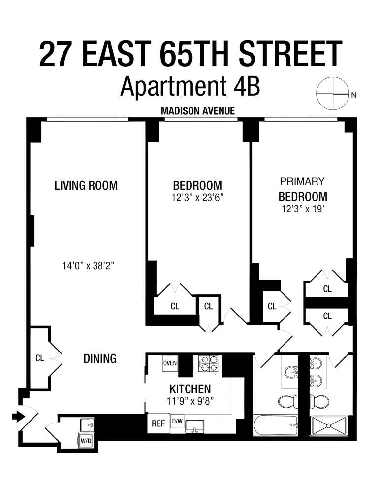 Floorplan for 27 East 65th Street, 4B