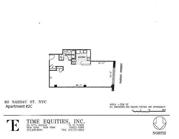 Floorplan for 80 Nassau Street, 2-C