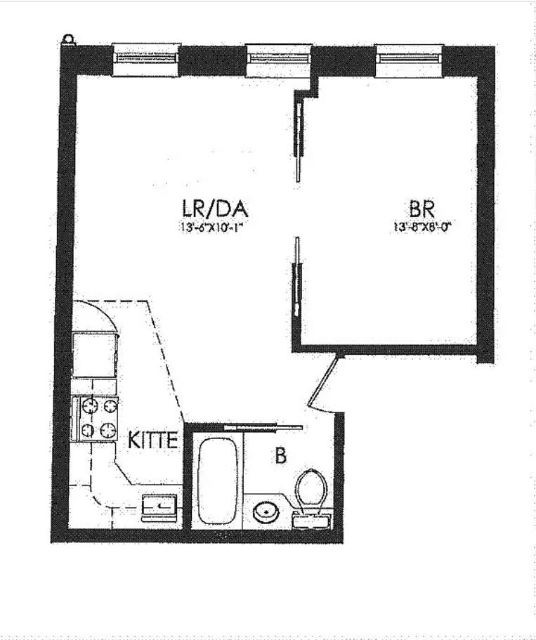 Floorplan for 156 Macon Street, 3-B