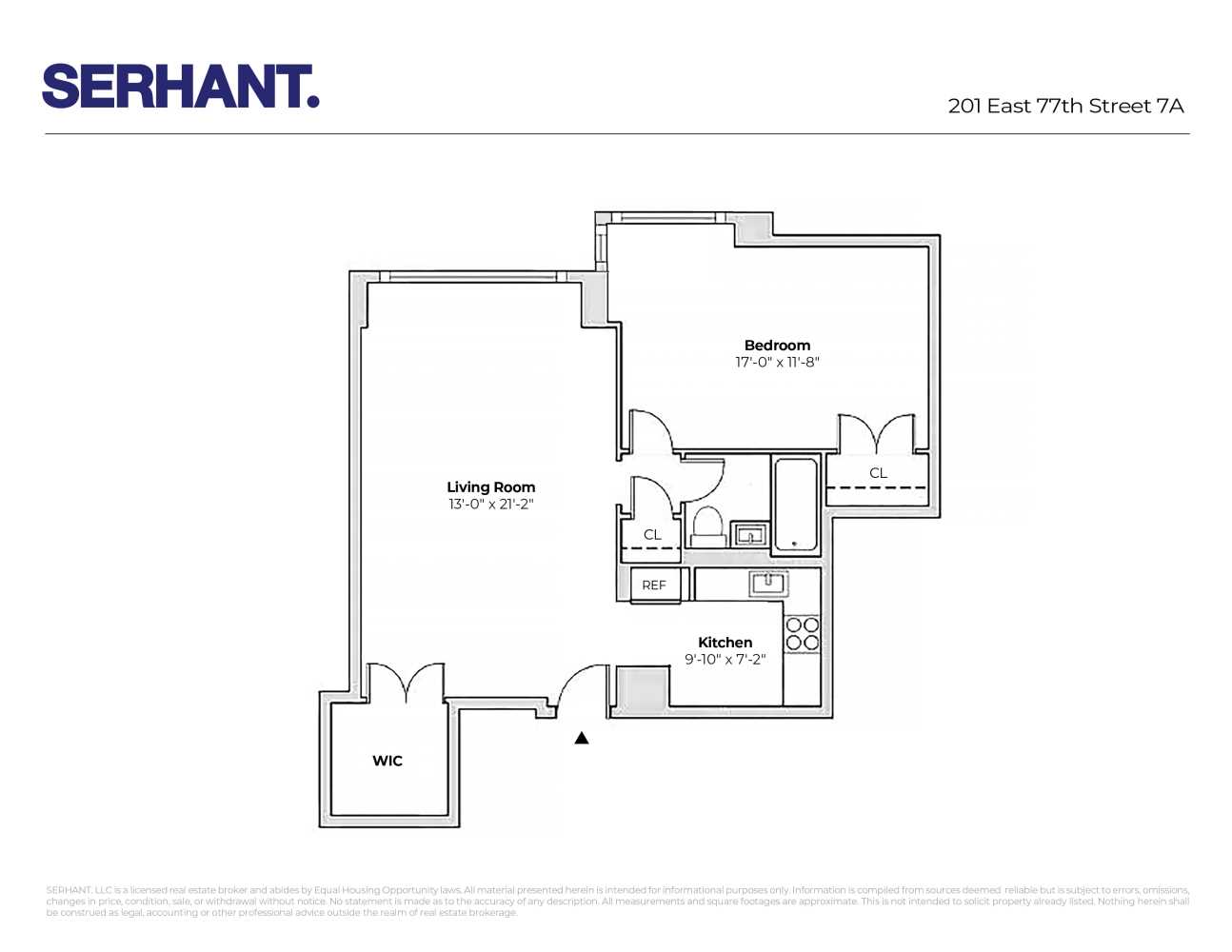 Floorplan for 201 East 77th Street, 7A