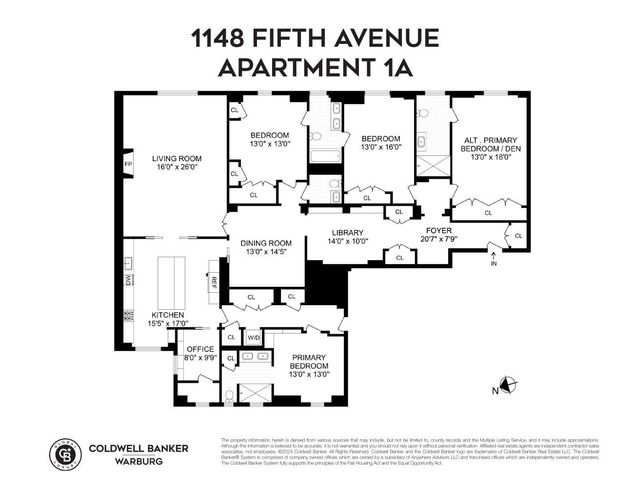 Floorplan for 1148 5th Avenue, 1A