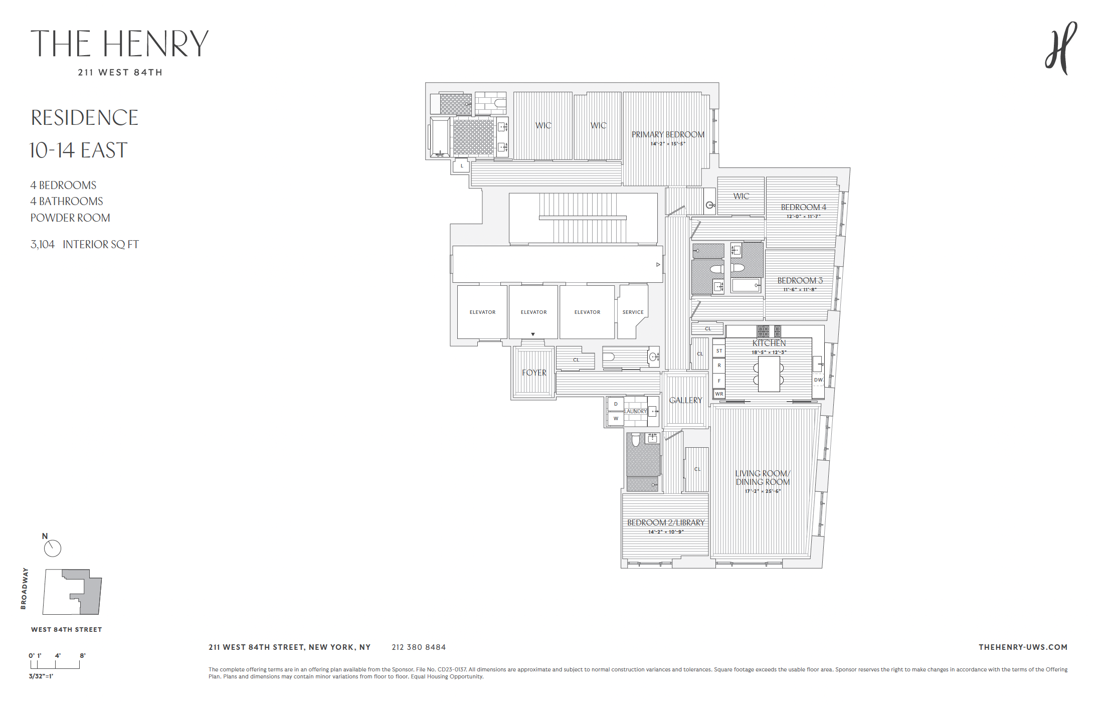 Floorplan for 211 West 84th Street, 10EAST