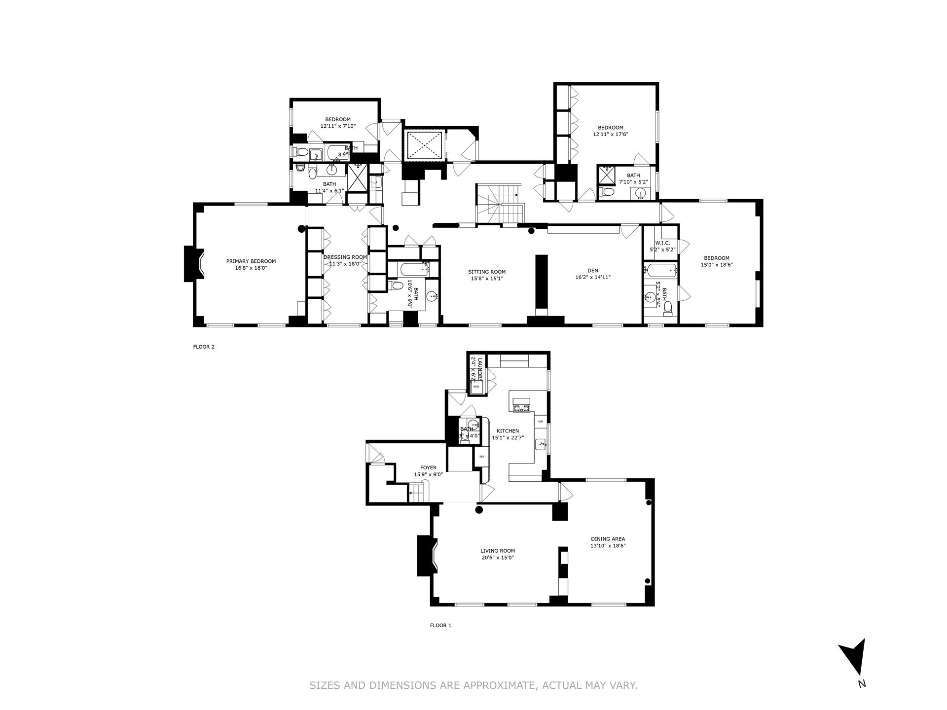 Floorplan for 155 East 72nd Street, 7C/8CD