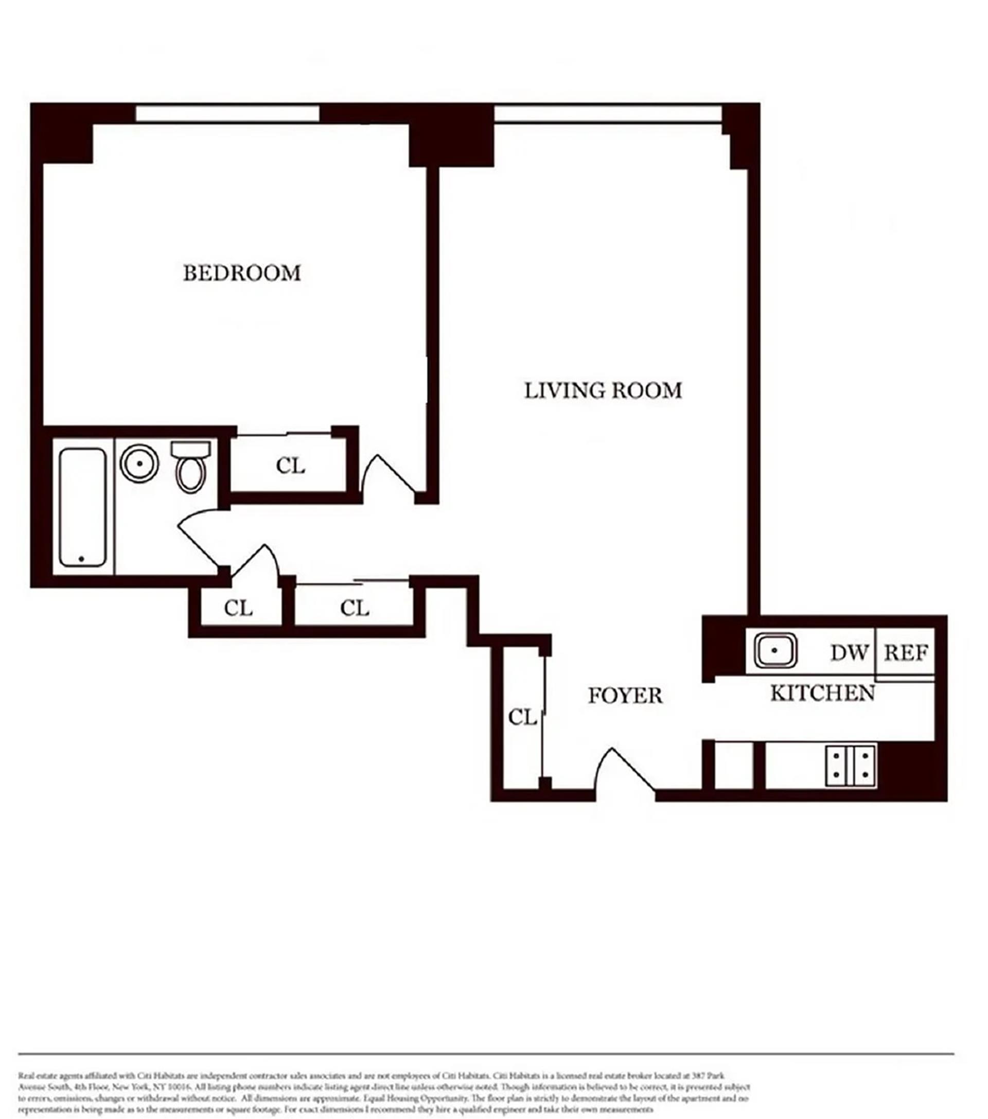 Floorplan for 382 Central Park, 16H