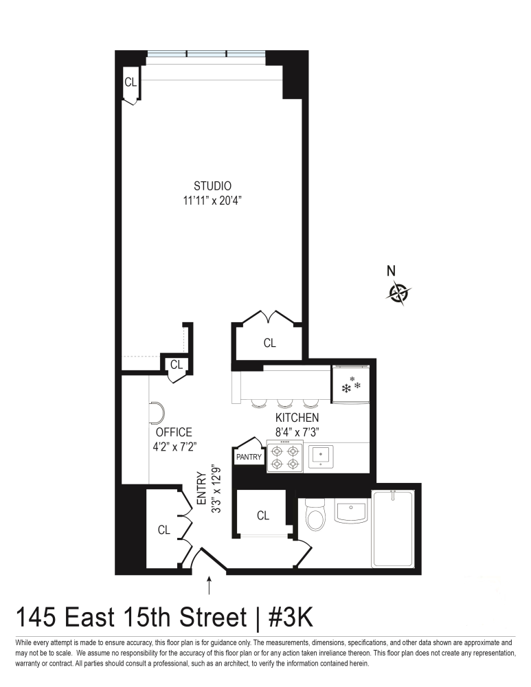 Floorplan for 145 East 15th Street, 3K