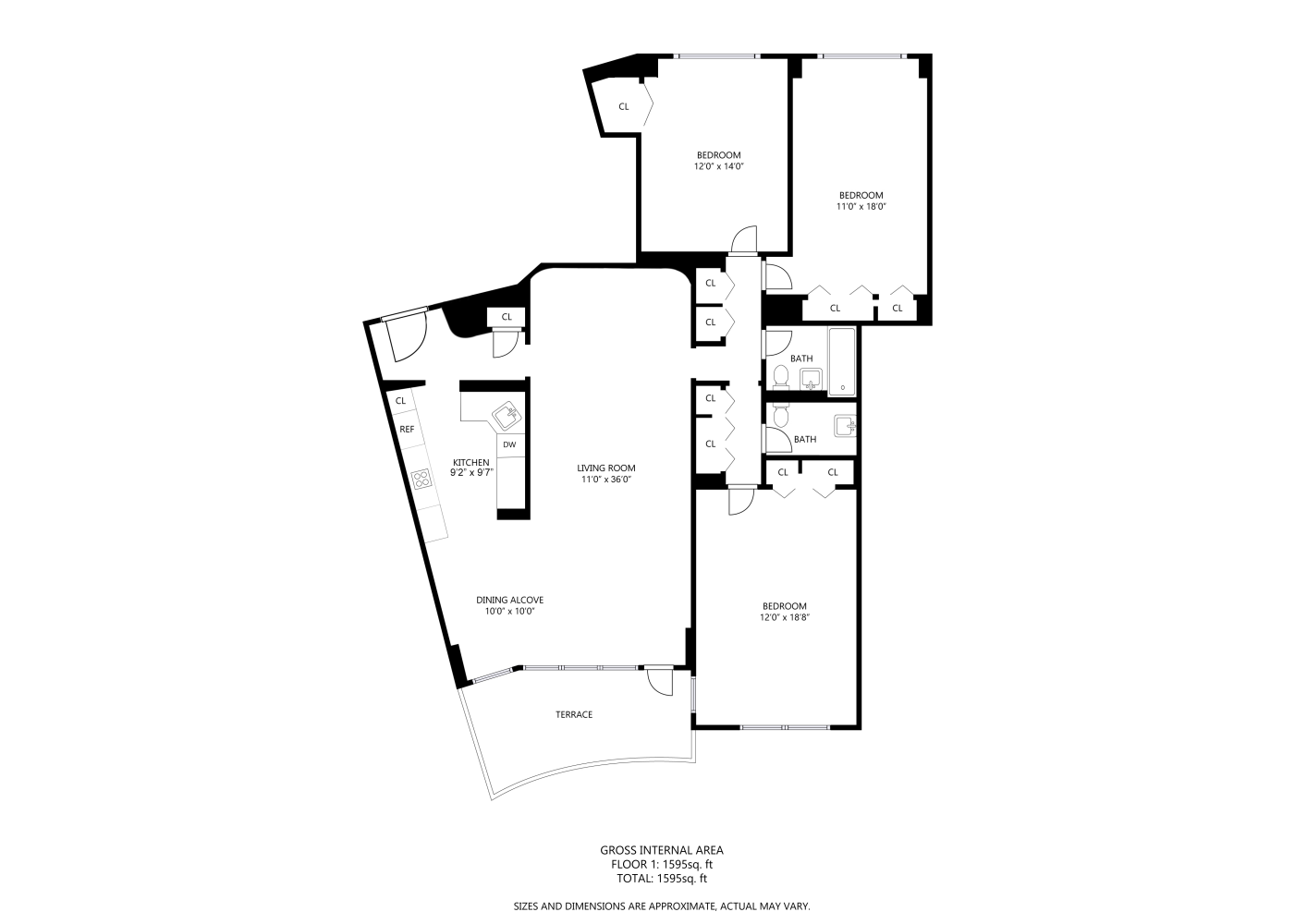 Floorplan for 1020 Grand Concourse, 20C