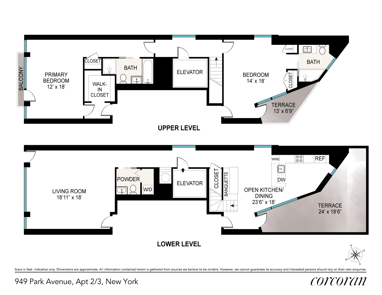 Floorplan for 949 Park Avenue, DUPLEX