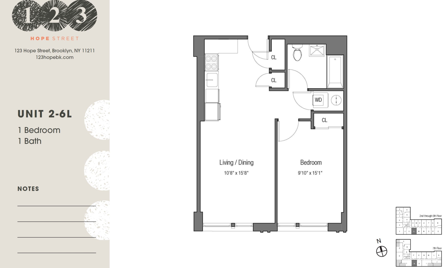 Floorplan for 123 Hope Street, 3L