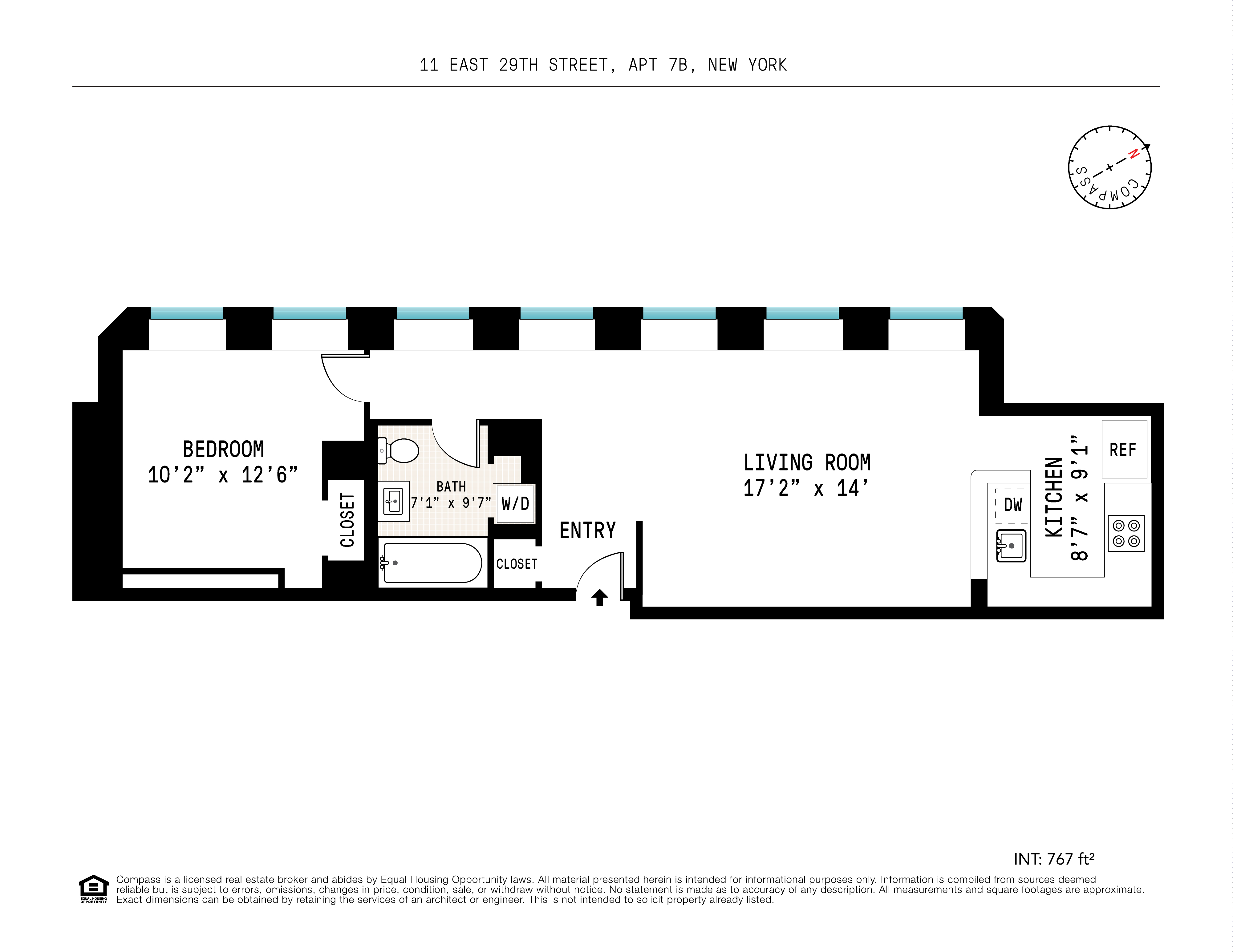 Floorplan for 11 East 29th Street, 7B