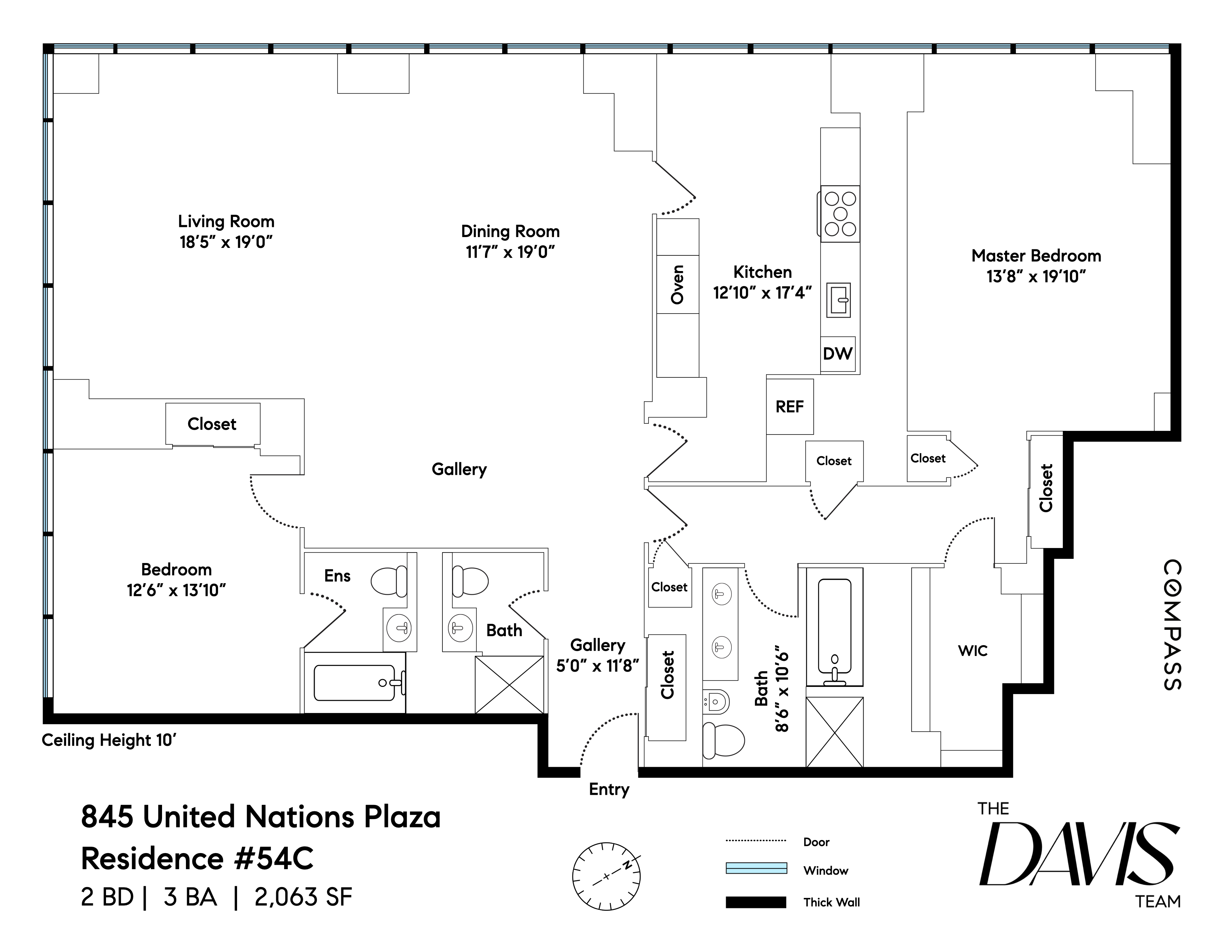 Floorplan for 845 United Nations Plaza, 54C