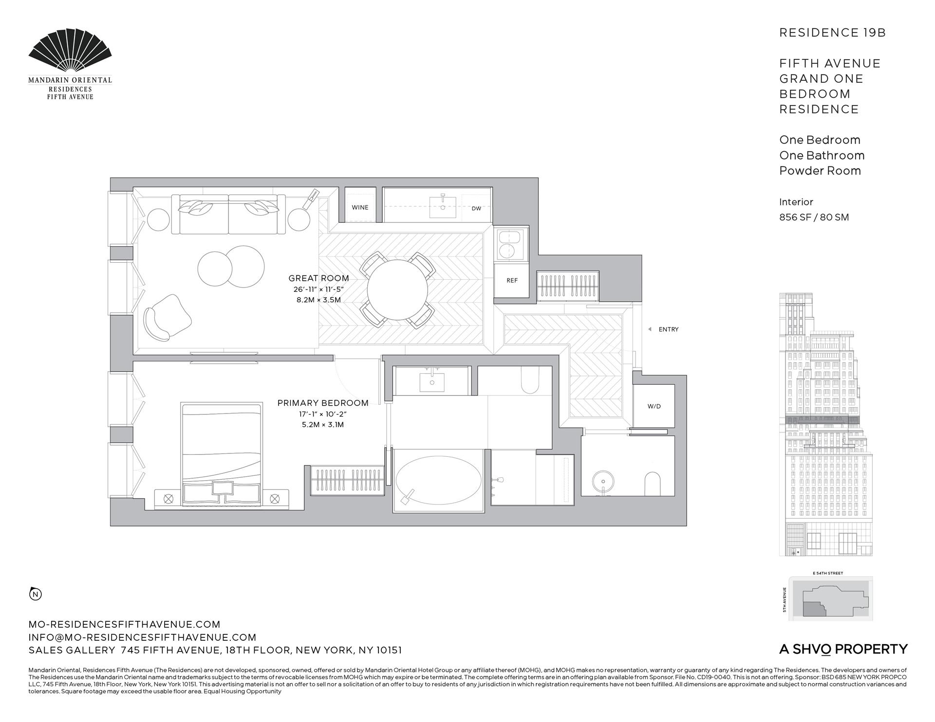 Floorplan for 685 5th Avenue, 19B