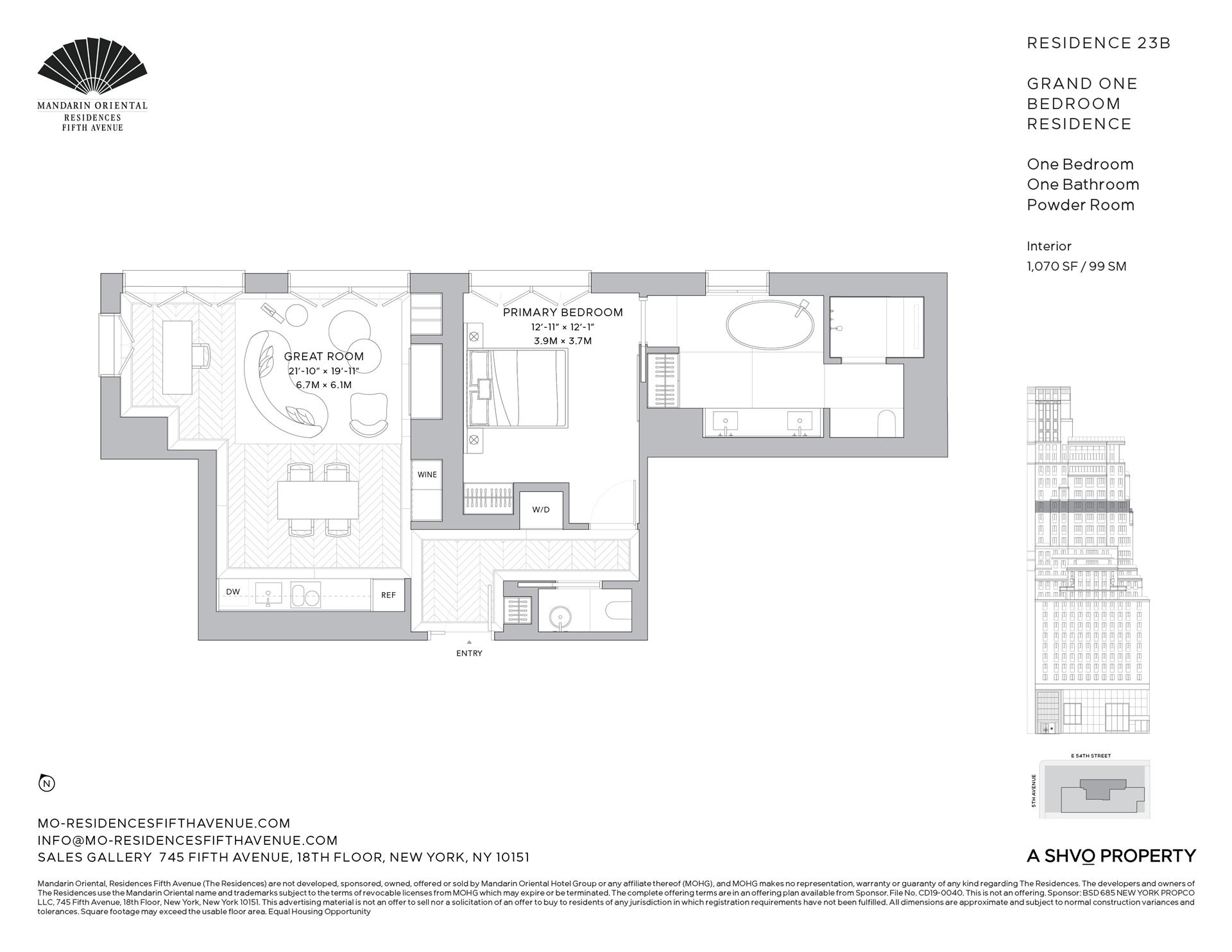 Floorplan for 685 5th Avenue, 23B