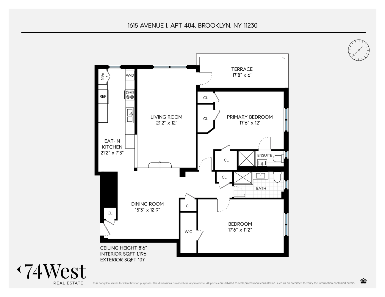 Floorplan for 1615 Ave I, 404