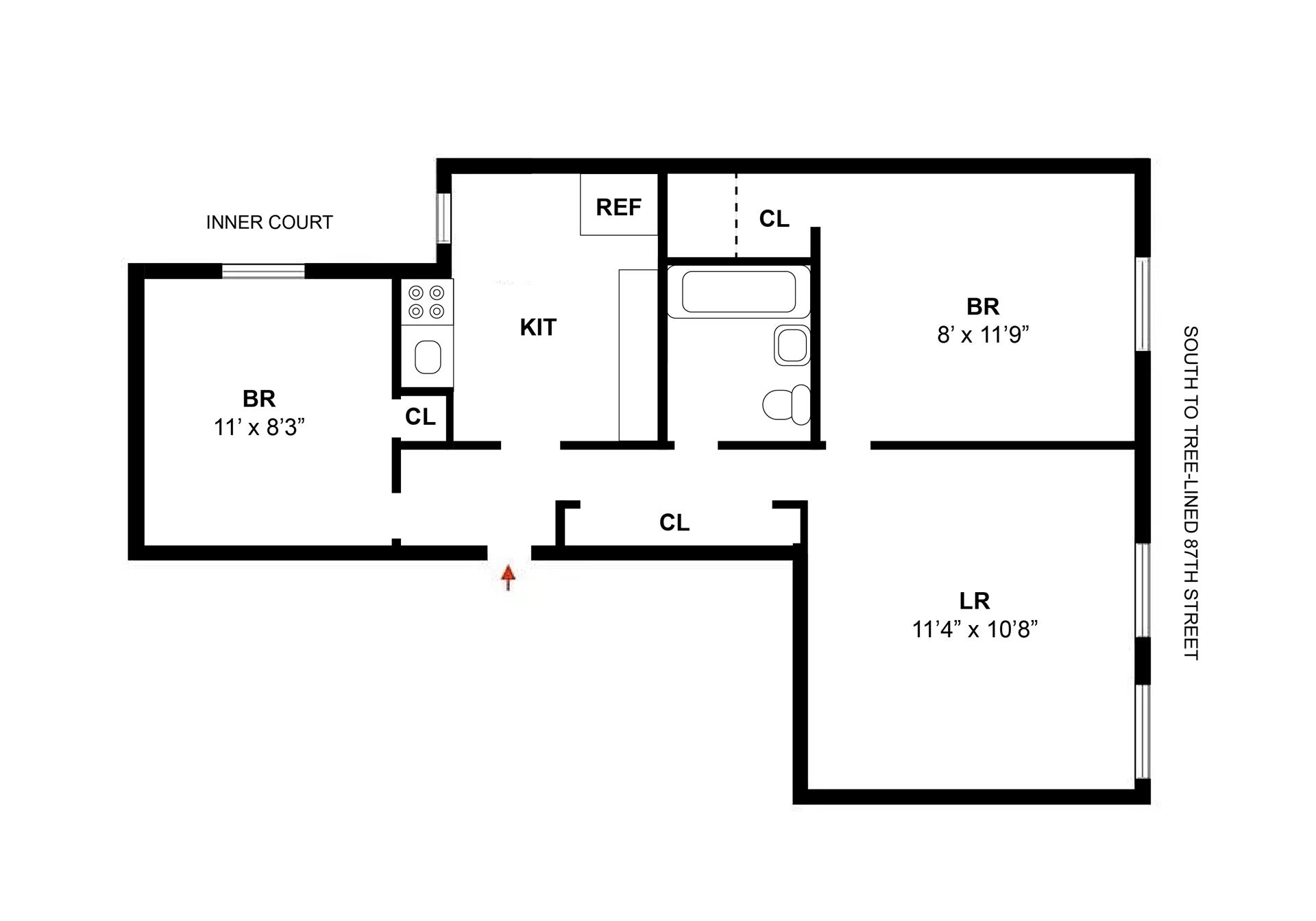 Floorplan for 203 West 87th Street, 35