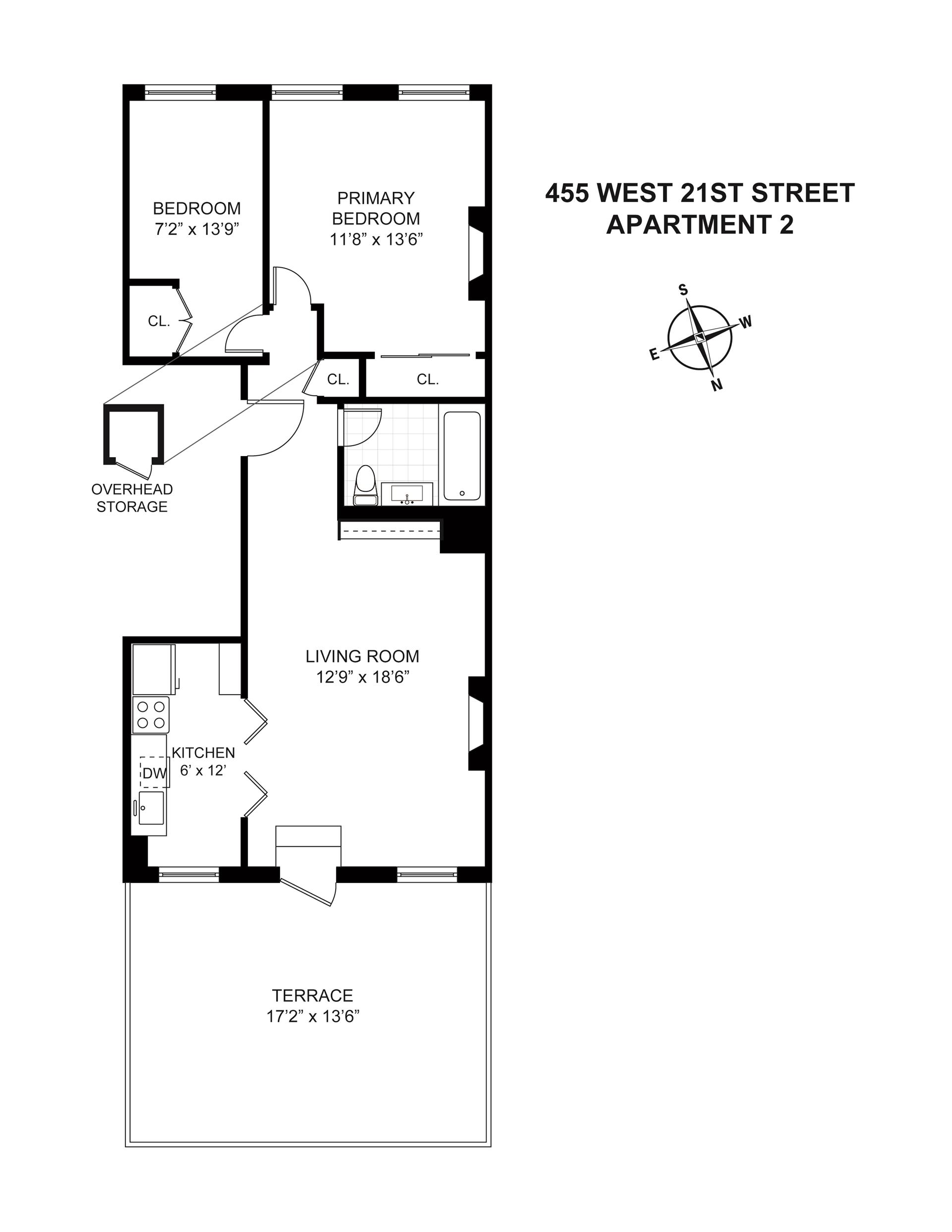 Floorplan for 455 West, 21st Street, 2