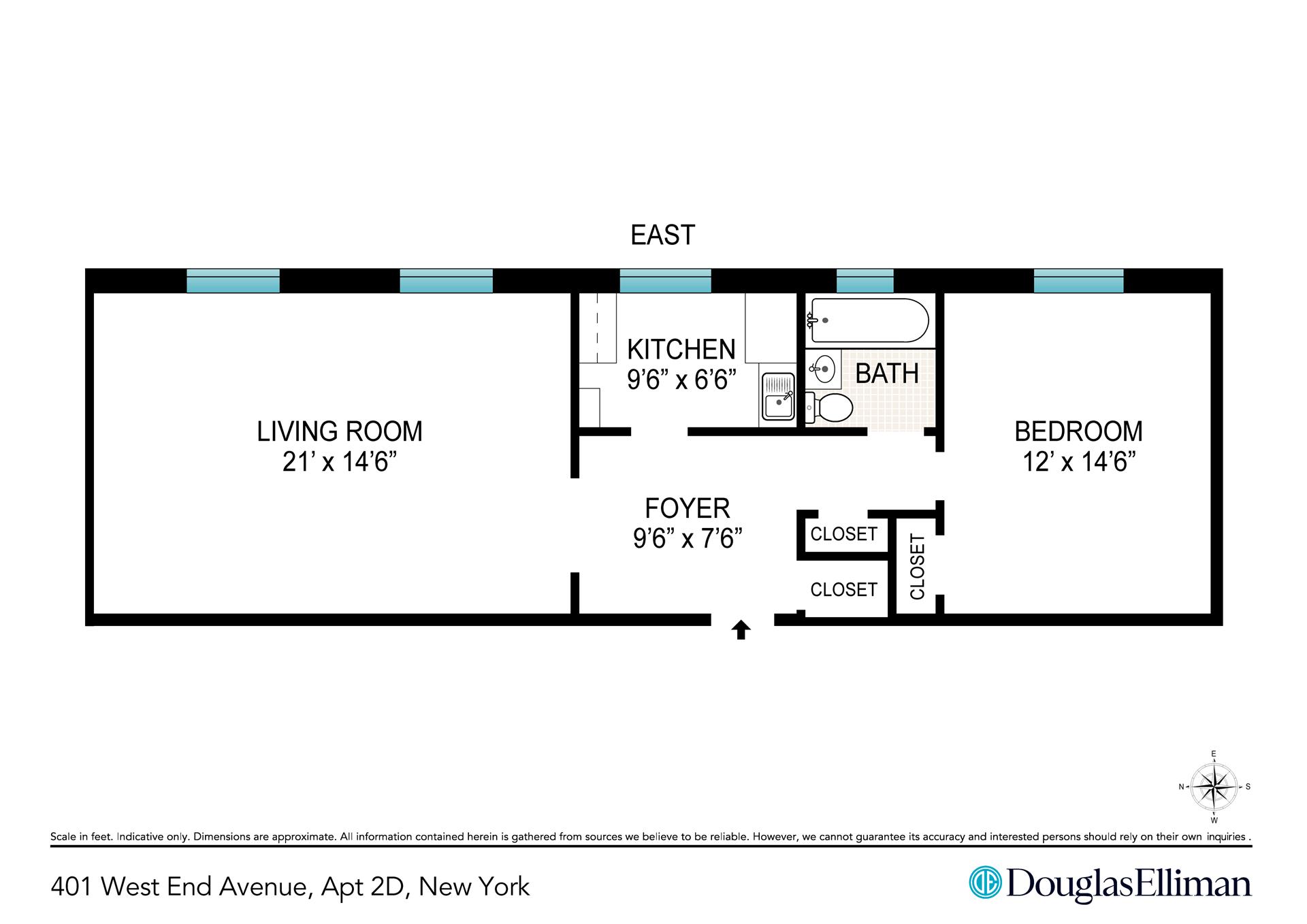 Floorplan for 401 West End Avenue, 2D